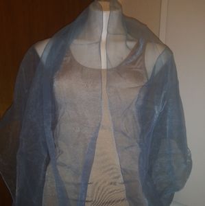 Vintage sheer light blue scarf